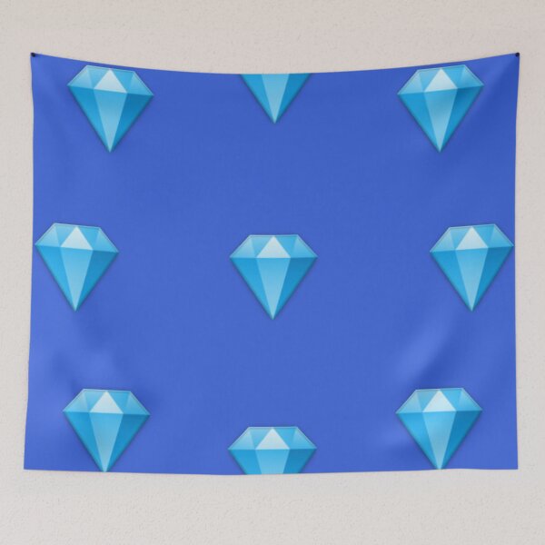 Item preview, Minimalist Blue Diamond Pattern - Elegant Geometric Crystal Gemstones Art designed and sold by Faali950.