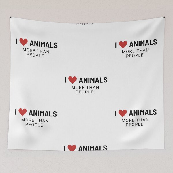 Item preview, I love animals more than people designed and sold by madebyjulia7.