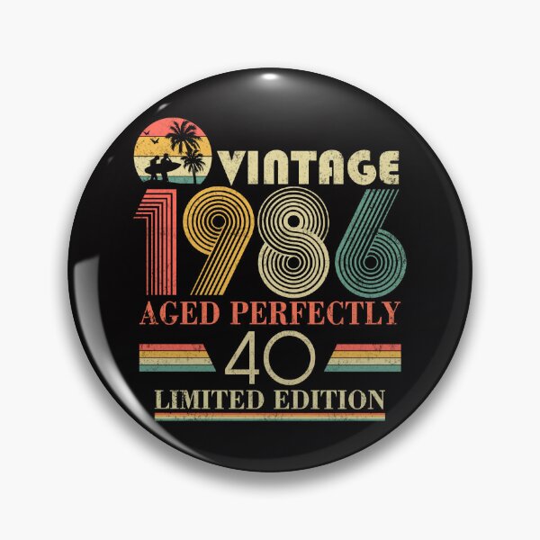 Item preview, Vintage 1986, 40th Birthday Aged Perfectly Retro Birthday Gift designed and sold by FernaRoje.