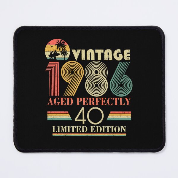 Item preview, Vintage 1986, 40th Birthday Aged Perfectly Retro Birthday Gift designed and sold by FernaRoje.