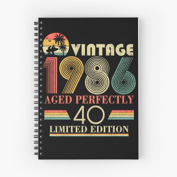 Item preview, Vintage 1986, 40th Birthday Aged Perfectly Retro Birthday Gift designed and sold by FernaRoje.