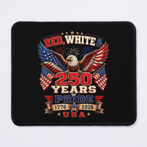 Item preview, Red White And Pride 250 Years USA Eagle Patriotic 250th Anniversary USA 1776 2026 designed and sold by Glow-Paw-Studio.