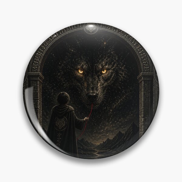 Item preview, Cloaked Child Before Cosmic Wolf Gate designed and sold by GeoWhimsy Studio.