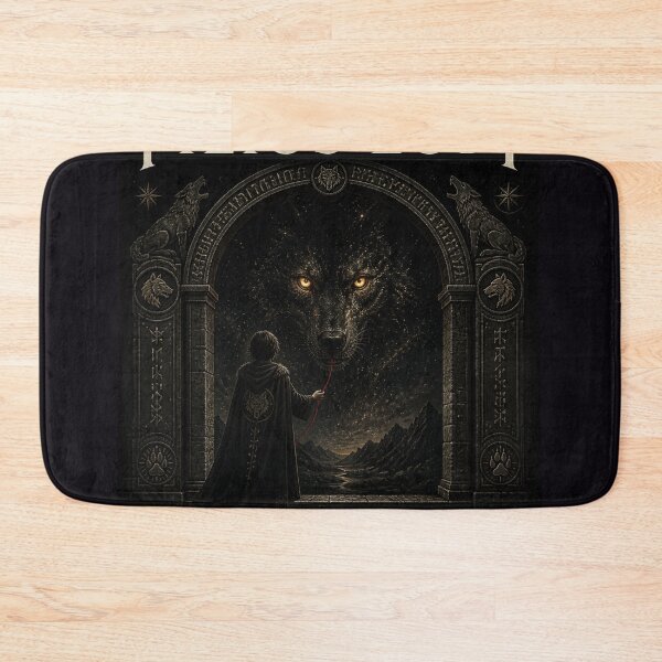 Item preview, Cloaked Child Before Cosmic Wolf Gate designed and sold by GeoWhimsy Studio.