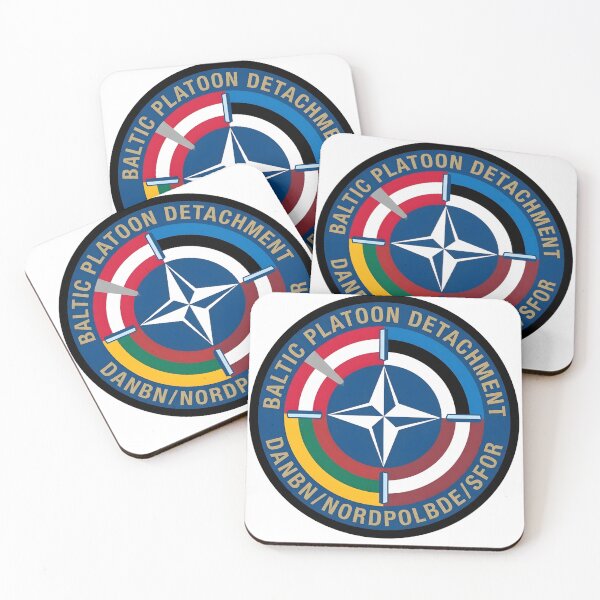 Item preview, NATO SFOR Baltic Platoon Detachment DANBN NORDPOLBDE Insignia designed and sold by CharlieDesings.