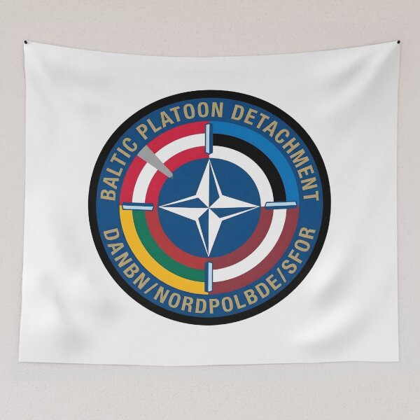Item preview, NATO SFOR Baltic Platoon Detachment DANBN NORDPOLBDE Insignia designed and sold by CharlieDesings.