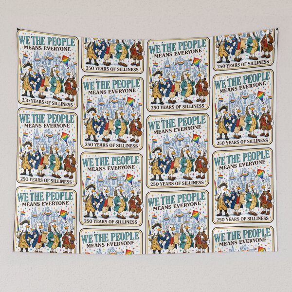 Item preview, We The People Means Everyone 250 Years Of Silliness LGBTQ Pride Patriotic Goose Lover designed and sold by Glow-Paw-Studio.