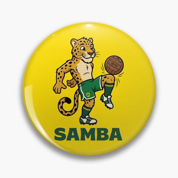 Item preview, Retro Brazil Soccer Jaguar Premium Mascot Sticker designed and sold by Mr-wow.