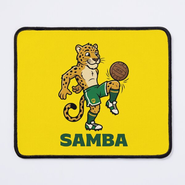 Item preview, Retro Brazil Soccer Jaguar Premium Mascot Sticker designed and sold by Mr-wow.