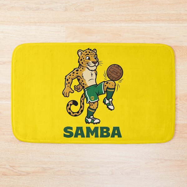 Item preview, Retro Brazil Soccer Jaguar Premium Mascot Sticker designed and sold by Mr-wow.