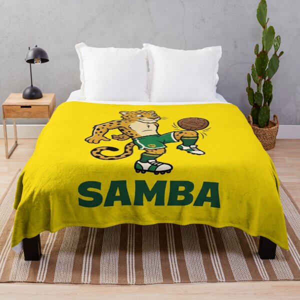 Item preview, Retro Brazil Soccer Jaguar Premium Mascot Sticker designed and sold by Mr-wow.