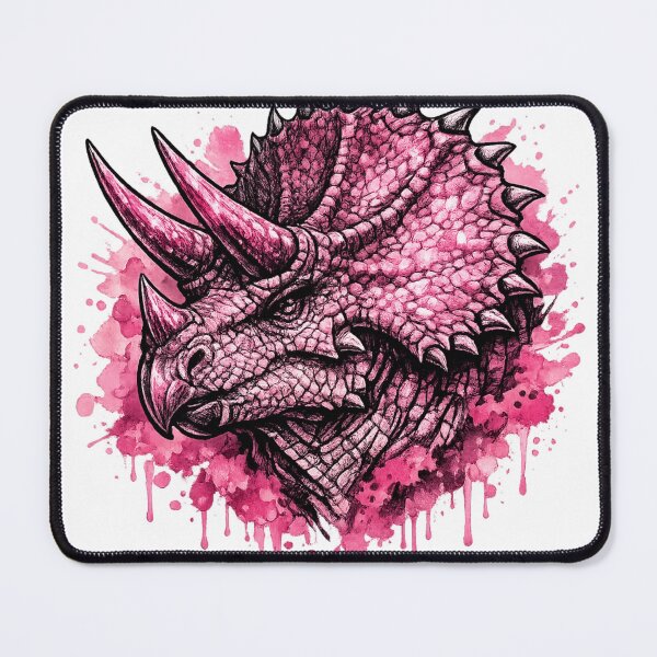 Item preview, Part 2 Mystic Pink Triceratops – Fantasy Tattoo Watercolor Dinosaur Illustration designed and sold by MolinezjArt.