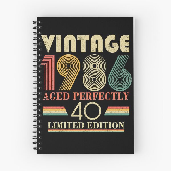Item preview, Vintage 1986, 40th Birthday Aged Perfectly Retro Birthday Gift designed and sold by FernaRoje.