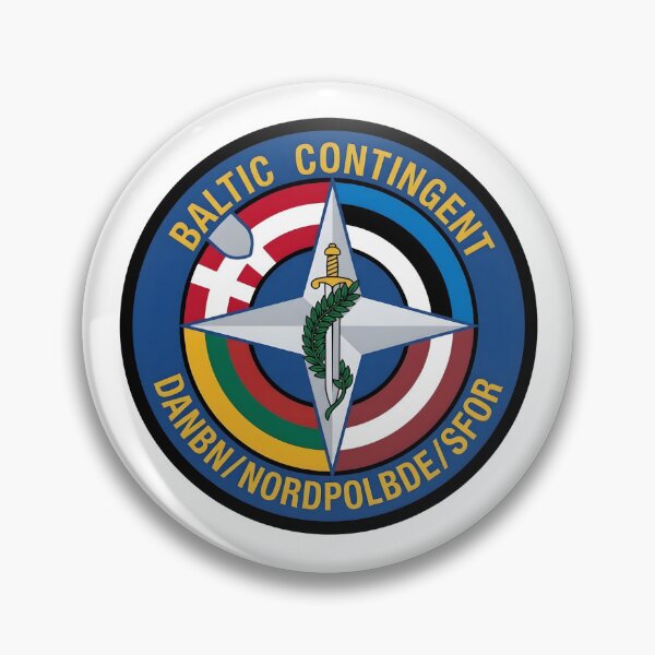 Item preview, NATO SFOR Baltic Contingent DANBN NORDPOLBDE Insignia designed and sold by CharlieDesings.