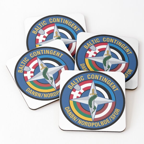 Item preview, NATO SFOR Baltic Contingent DANBN NORDPOLBDE Insignia designed and sold by CharlieDesings.