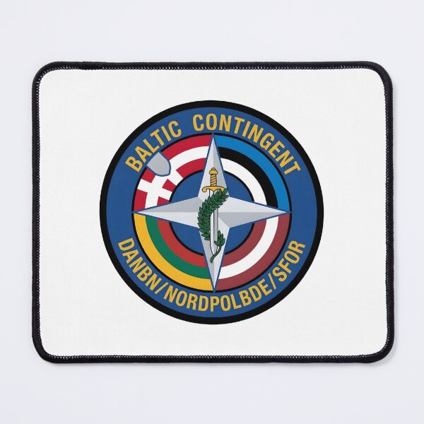 Item preview, NATO SFOR Baltic Contingent DANBN NORDPOLBDE Insignia designed and sold by CharlieDesings.