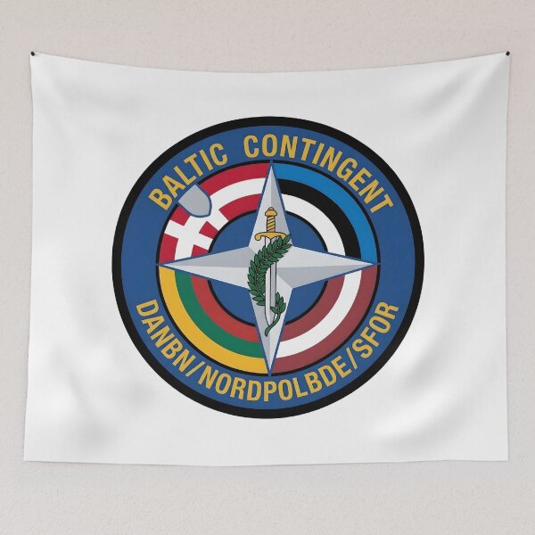 Item preview, NATO SFOR Baltic Contingent DANBN NORDPOLBDE Insignia designed and sold by CharlieDesings.