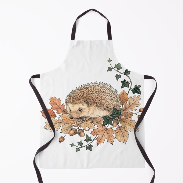 Item preview, Autumn Hedgehog – Cozy Fall Botanical Wildlife Illustration Art Print & Sticker designed and sold by Breezy Studio.