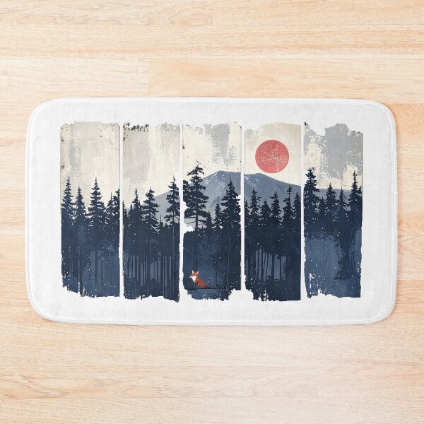 Item preview, Vintage Japanese Woodblock Forest and Fox Landscape designed and sold by VortexPulse.