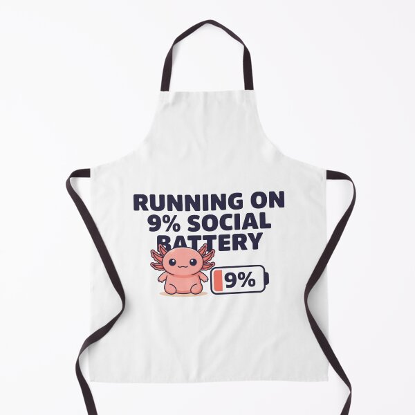Item preview, Running On 9 Percent Social Battery Axolotl designed and sold by Bianca Oltean.