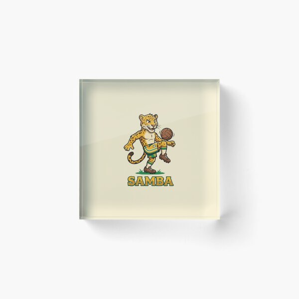 Item preview, Vintage Brazilian Football Fan Golden Jaguar Shirt designed and sold by Mr-wow.