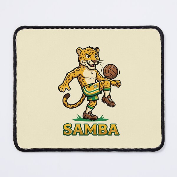 Item preview, Vintage Brazilian Football Fan Golden Jaguar Shirt designed and sold by Mr-wow.