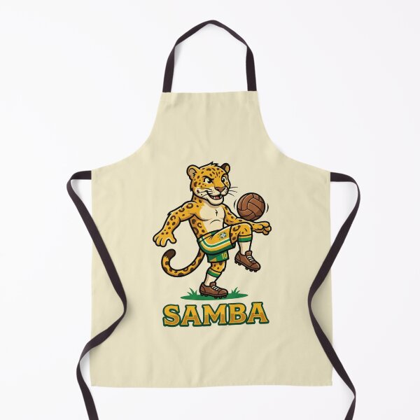 Item preview, Vintage Brazilian Football Fan Golden Jaguar Shirt designed and sold by Mr-wow.
