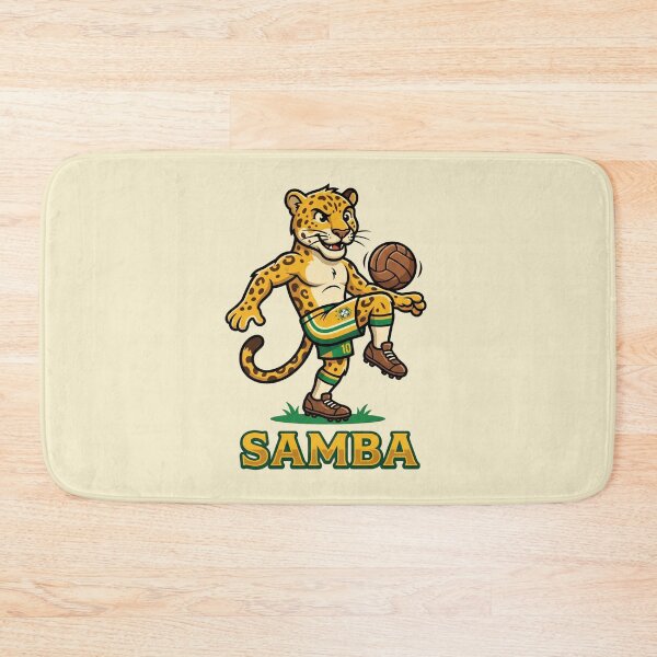 Item preview, Vintage Brazilian Football Fan Golden Jaguar Shirt designed and sold by Mr-wow.