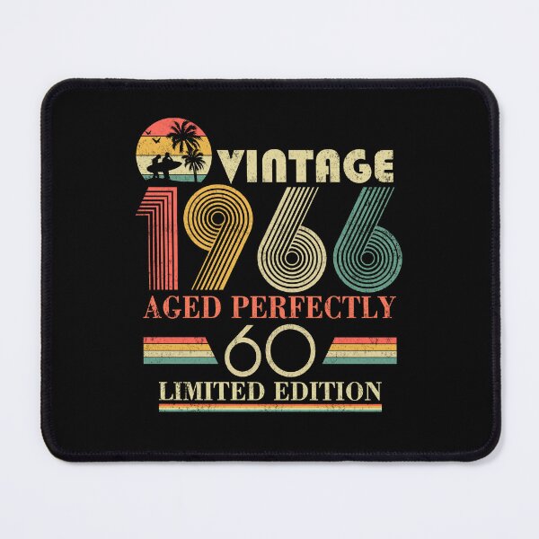 Item preview, Vintage 1966, 60th Birthday Aged Perfectly Retro Birthday Gift designed and sold by FernaRoje.