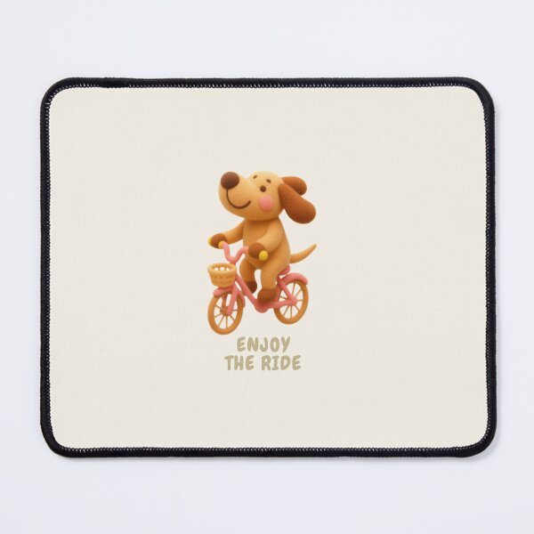 Item preview, Enjoy The Ride Cute Dog Cycling Sticker designed and sold by Siti Hoiriyah.