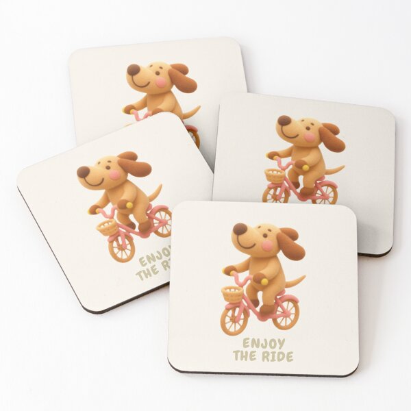 Item preview, Enjoy The Ride Cute Dog Cycling Sticker designed and sold by Siti Hoiriyah.