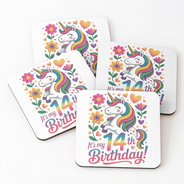 Item preview, Unicornio de cumpleaños número 14 designed and sold by jkrphoto.