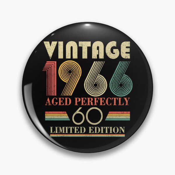 Item preview, Vintage 1966, 60th Birthday Aged Perfectly Retro Birthday Gift designed and sold by FernaRoje.