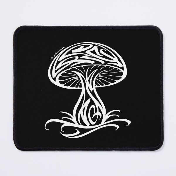 Item preview, Modern Calligraphic Mushroom Ornament designed and sold by elmuna.