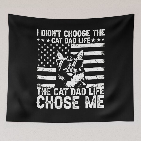Item preview, Cat Dad Life Chose Me Funny Pet Shirt designed and sold by SoyLamderma.