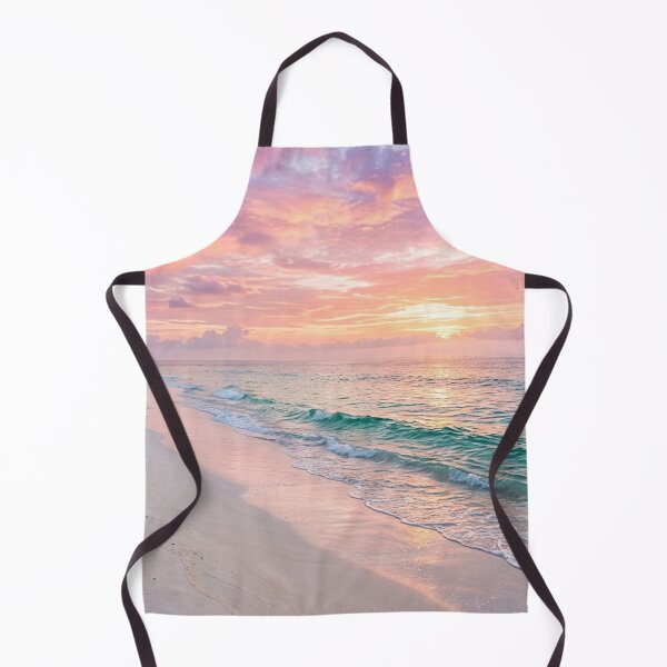 Item preview, Tropical Sunset Beach Paradise – Pink Sky, Turquoise Ocean & Coastal Waves designed and sold by SOUFIANE1991.