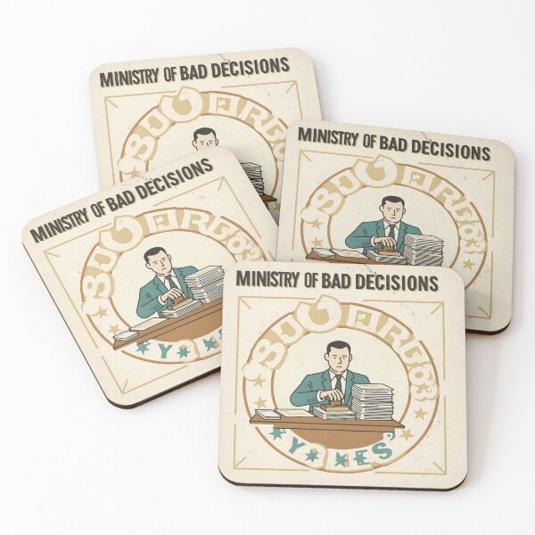 Item preview, Ministry of Bad Decisions Funny Retro Poster designed and sold by PictorialWhimsy.