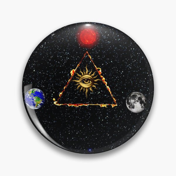 Item preview, Eye inside burning triangle space art  designed and sold by FahdSpaceArt.