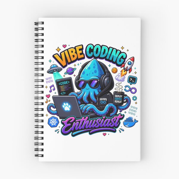 Item preview, Vibe Coding Enthusiast –  Squid DevOps Engineer Sticker |  Squid DevOps Engineer Coding Vibes designed and sold by NuniDesigns.
