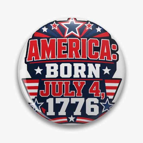 Item preview, America Born July 4 1776 designed and sold by Squiggle Happy.