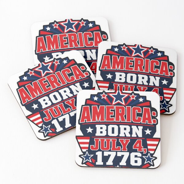 Item preview, America Born July 4 1776 designed and sold by Squiggle Happy.