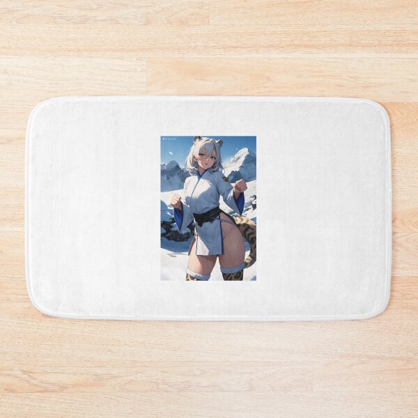 Item preview, Snow Leopard Anime Fighter Girl in Traditional Outfit designed and sold by iloveanimechibi.