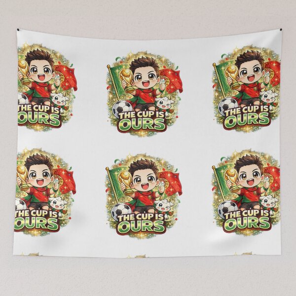 Item preview, Portugal The Cup Is Ours Cute Chibi Football Champion Design designed and sold by Professiona910.