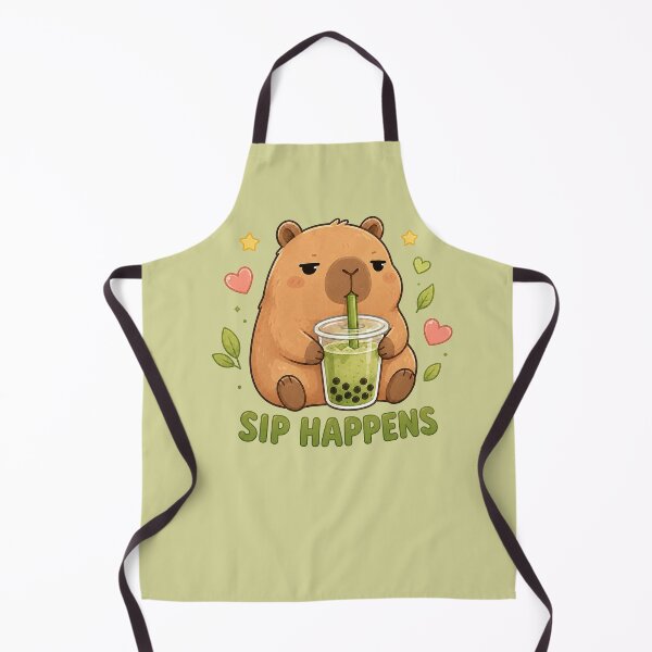 Item preview, Sip Happens Capybara Matcha Boba Tea designed and sold by StillWildink.