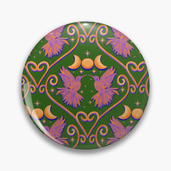 Item preview, Stained Glass Hummingbird Celestial Pink Green designed and sold by Lacey Stonesifer.