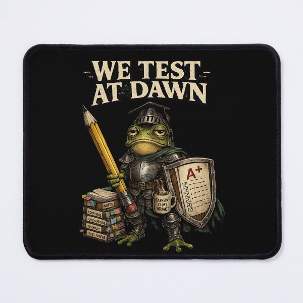 Item preview, We Test At Dawn Funny Frog Teacher Meme Testing Day Humor designed and sold by super-think.