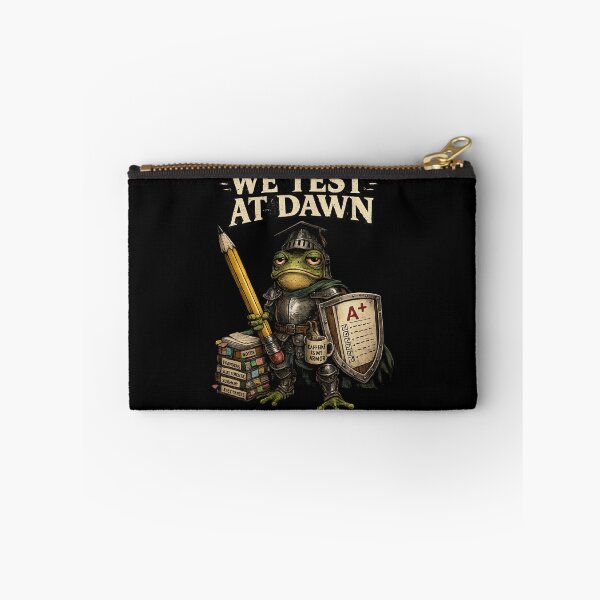 Item preview, We Test At Dawn Funny Frog Teacher Meme Testing Day Humor designed and sold by super-think.