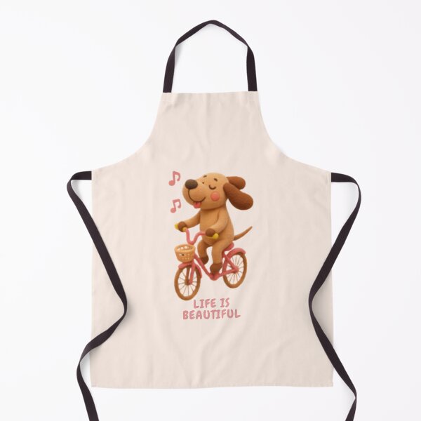 Item preview, Life Is Beautiful Happy Singing Dog Bicycle Sticker designed and sold by Siti Hoiriyah.
