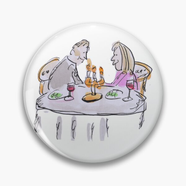 Item preview, Having a meal at a posh restaurant designed and sold by Inky Fingers Illustrations.