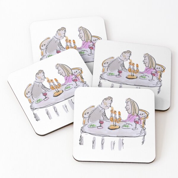 Item preview, Having a meal at a posh restaurant designed and sold by Inky Fingers Illustrations.